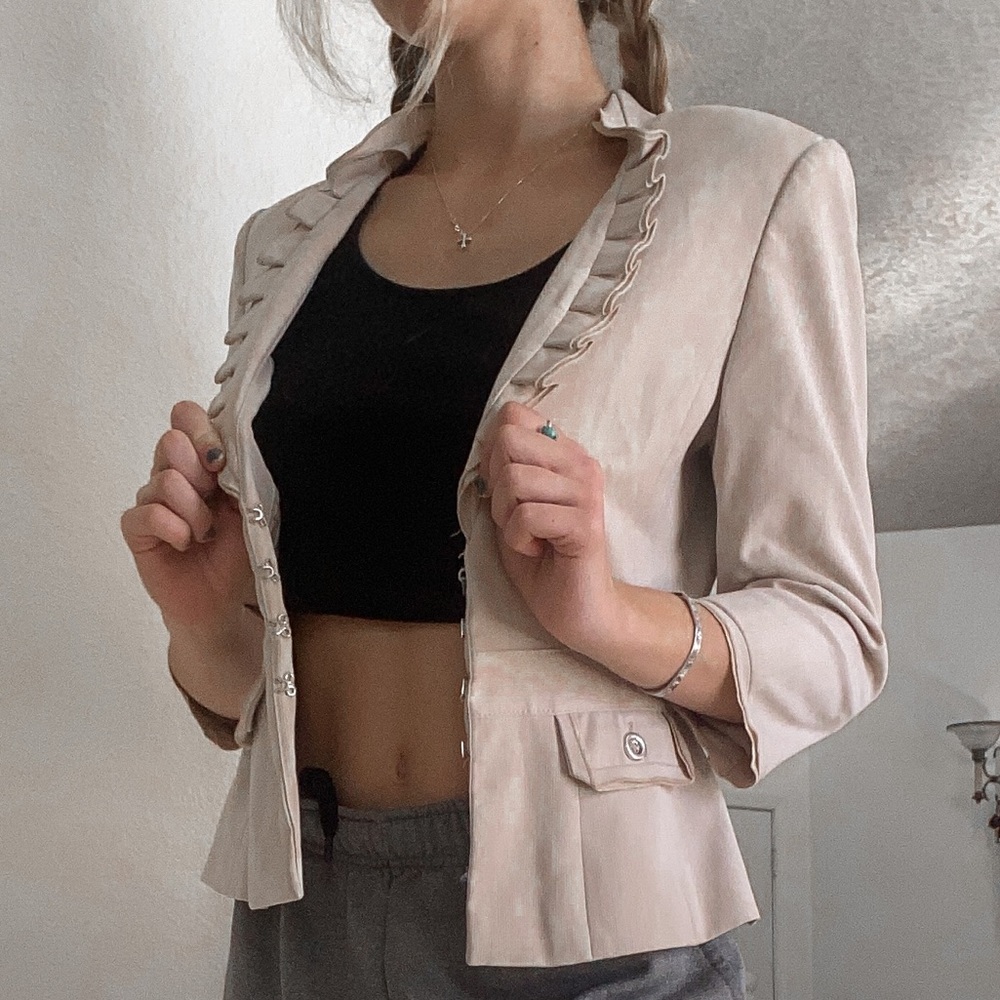 White House Black Market Cream Blazer (size 4)
